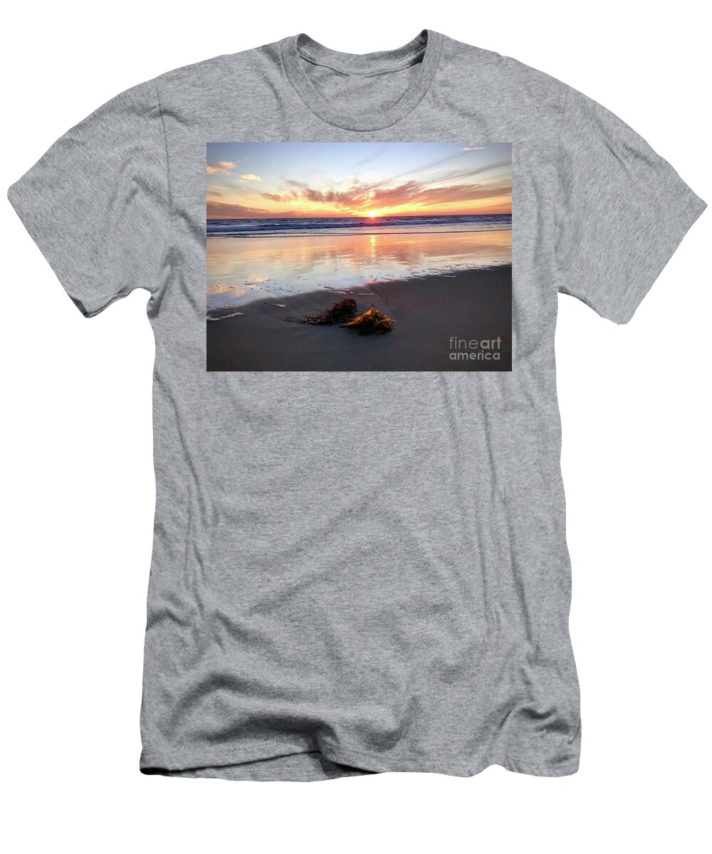 Malibu Sunset T-Shirt featuring the photograph Malibu Sunset by Nina Prommer