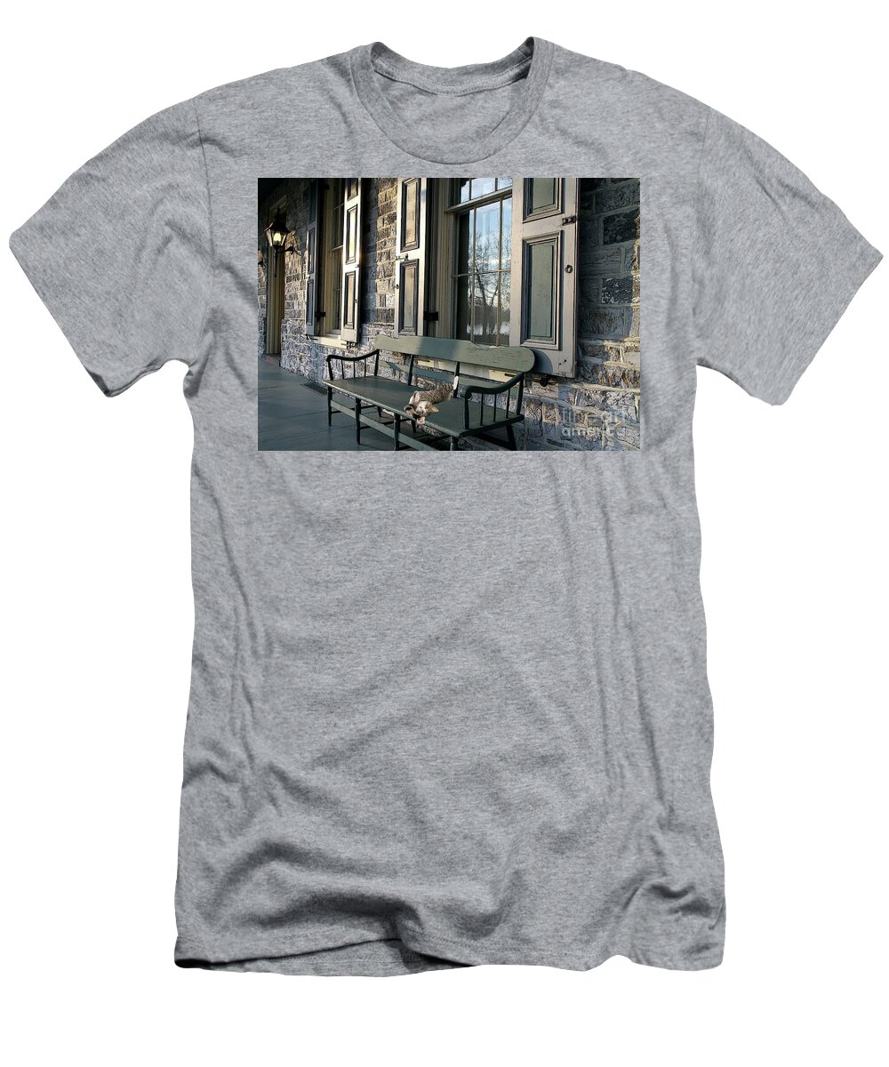 Historic T-Shirt featuring the photograph Mansion At Twilight by Geoff Crego