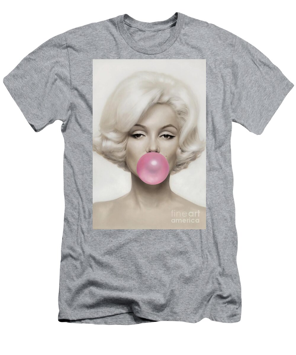 #faatoppicks T-Shirt featuring the mixed media Marilyn Monroe by Marvin Blaine