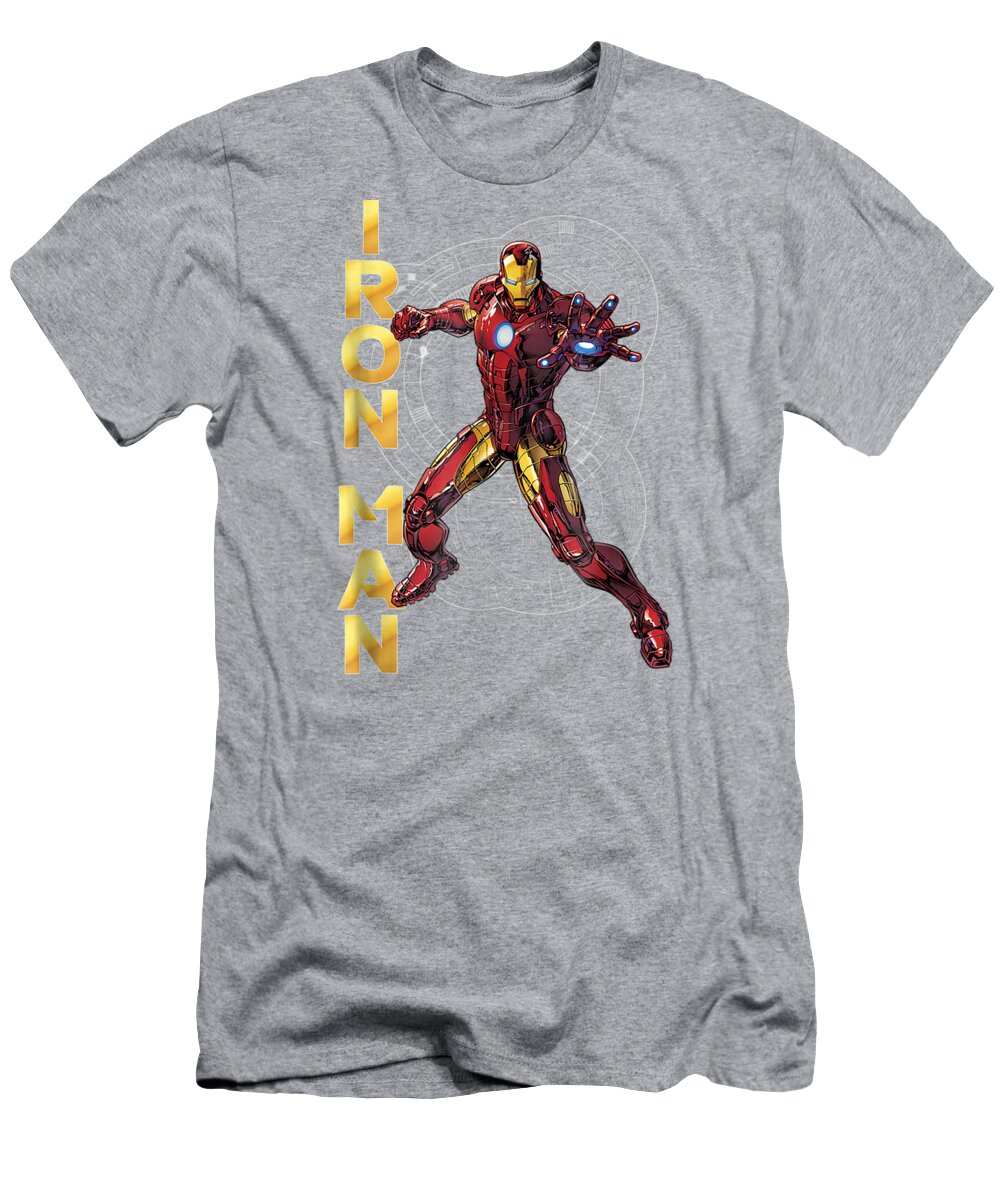 Marvel Avengers Assemble Iron Man Ayra Graphic Pixels Tech - by T-Shirt Mani