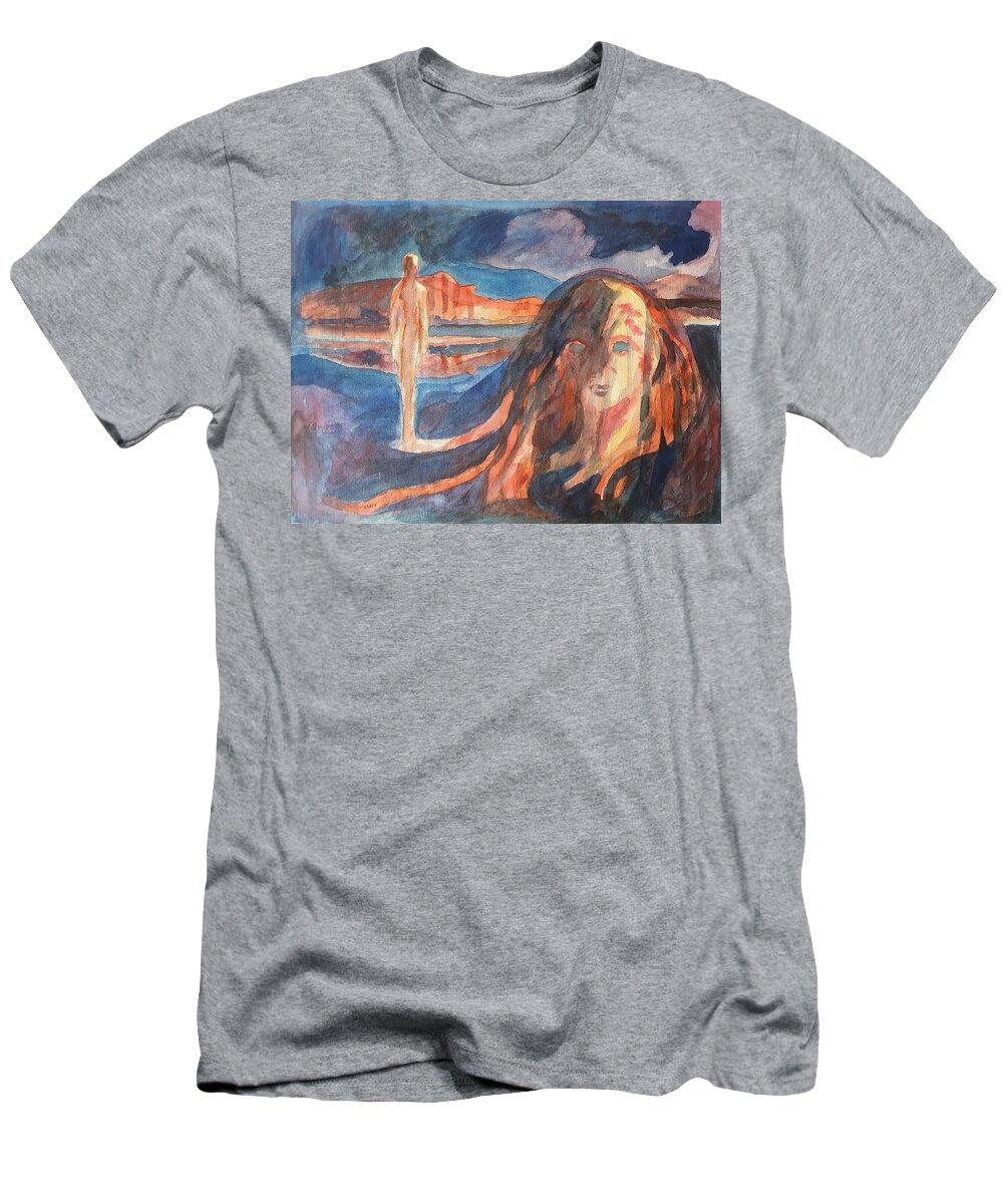 Masterpiece Paintings T-Shirt featuring the painting Memory of Past Life by Enrico Garff