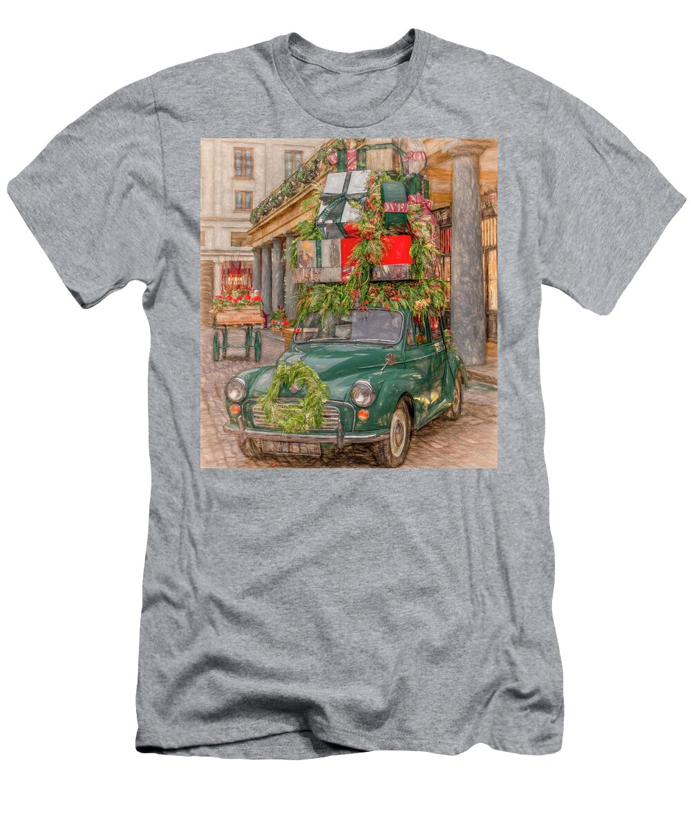Covent Market T-Shirt featuring the photograph Merry Christmas From London by Marcy Wielfaert