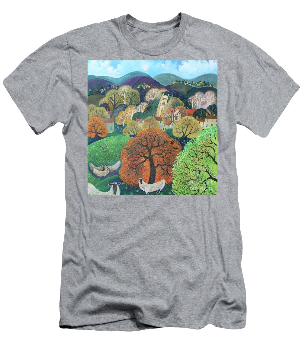 England T-Shirt featuring the painting Merry England by Lisa Graa Jensen
