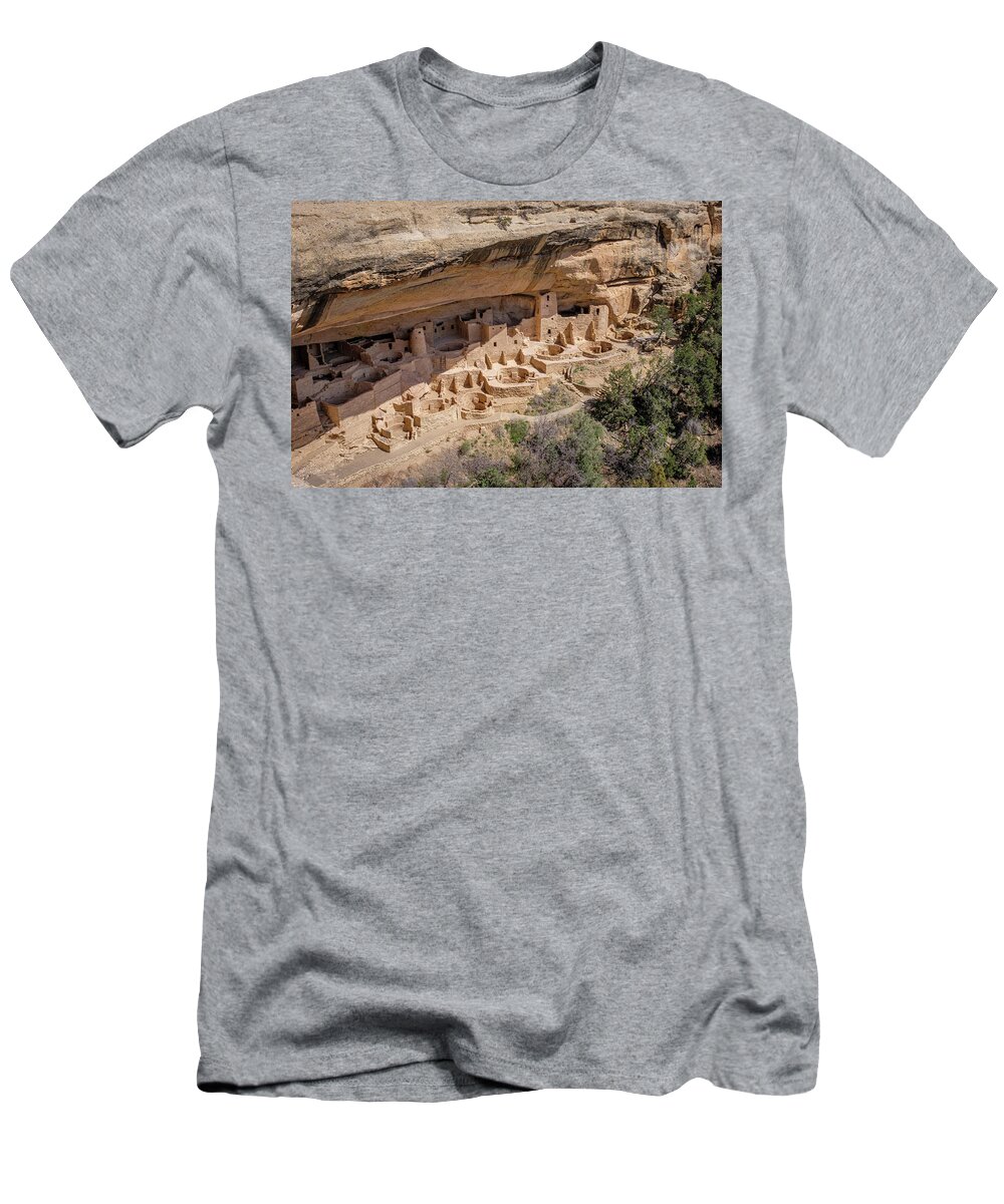 Colorado T-Shirt featuring the photograph Mesa Verde Cliff Palace by Mary Lee Dereske