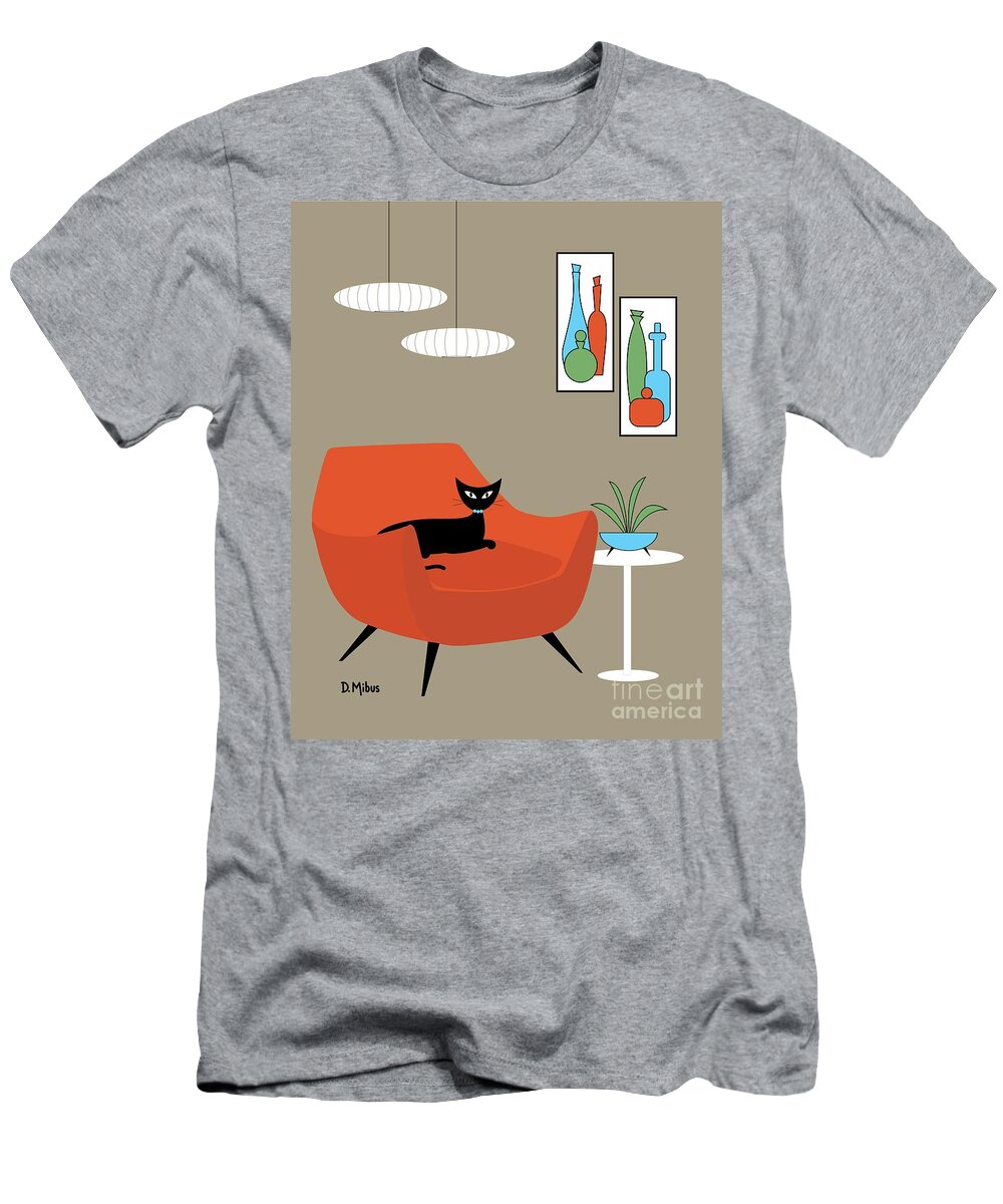 Mid Century Modern T-Shirt featuring the digital art Mini Mid Century Decanters by Donna Mibus
