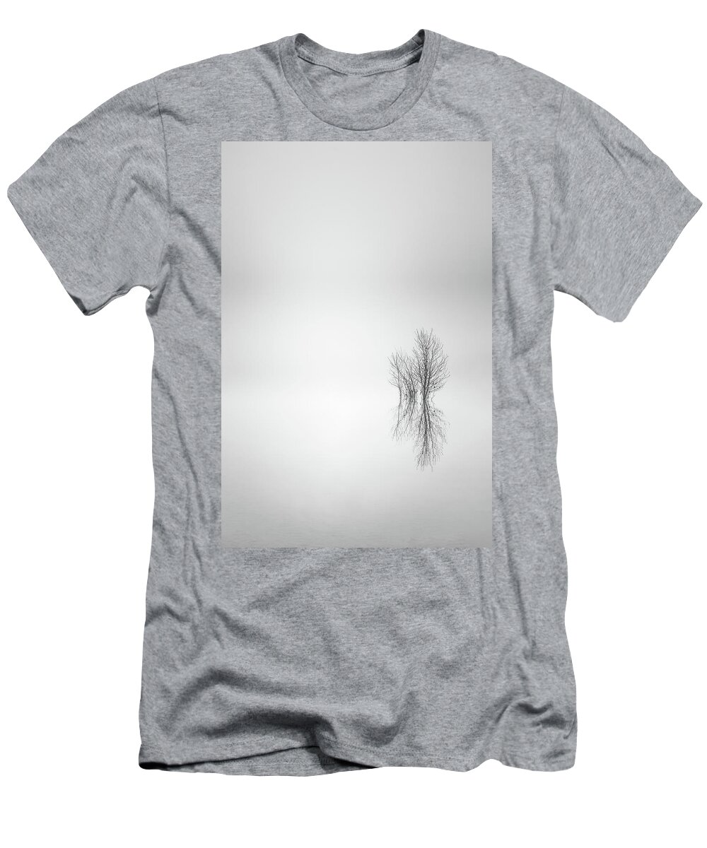 Columbia River T-Shirt featuring the photograph Misty Simplicity by Don Schwartz