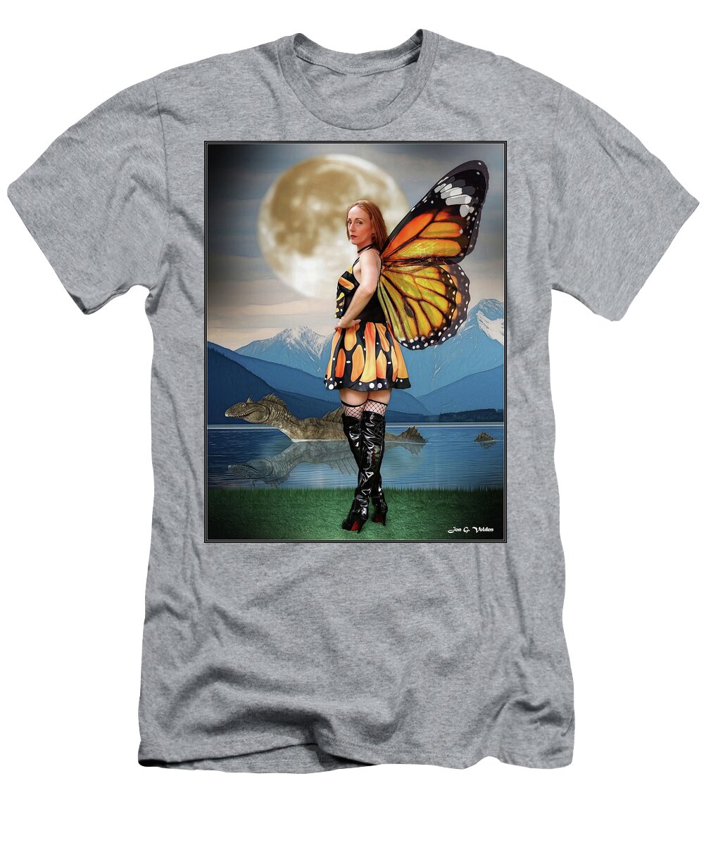Monarch T-Shirt featuring the photograph Monarch Lake Near Sun Down by Jon Volden