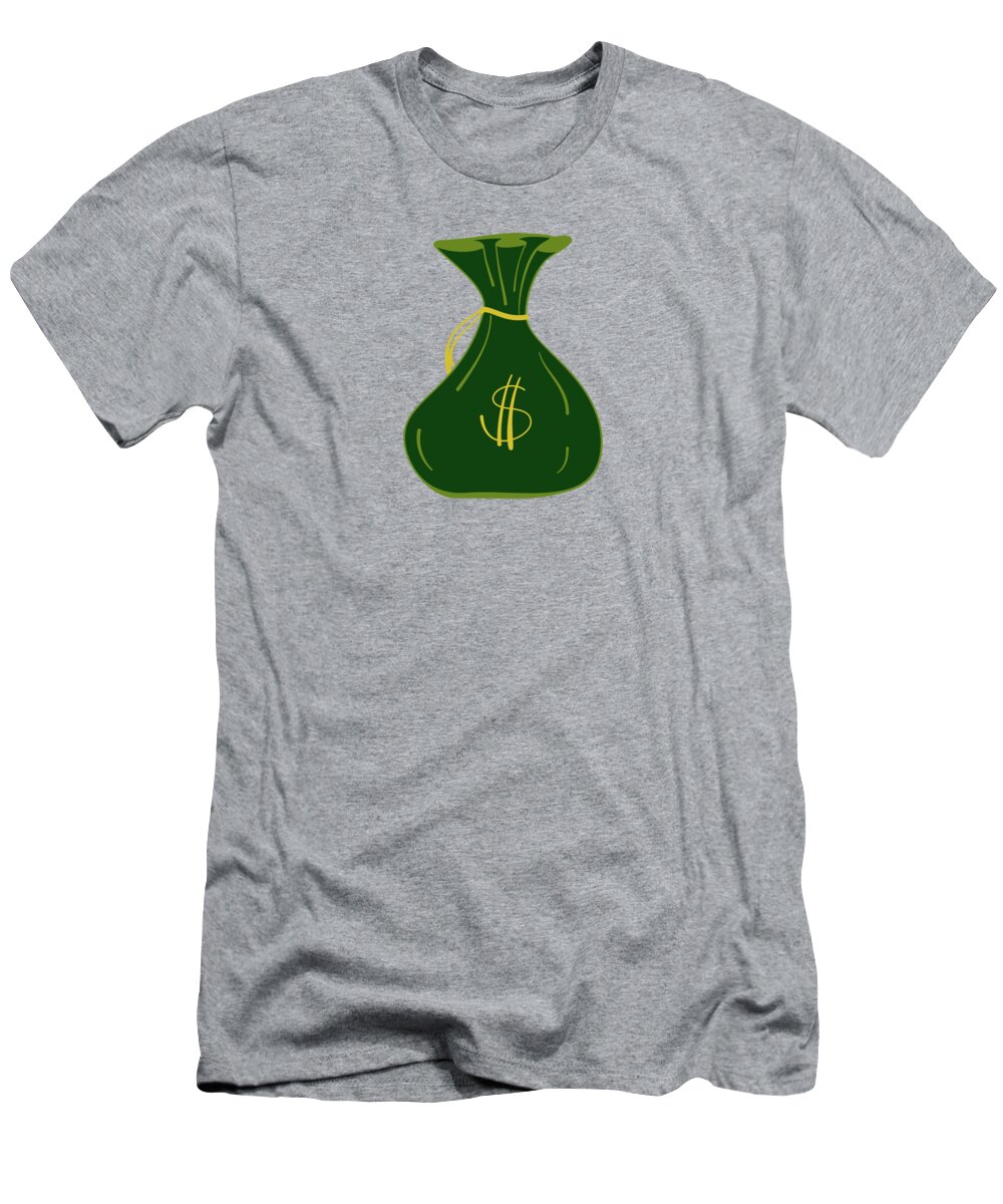 Money Bag T-Shirt featuring the digital art Money Bag Vector by THP Creative