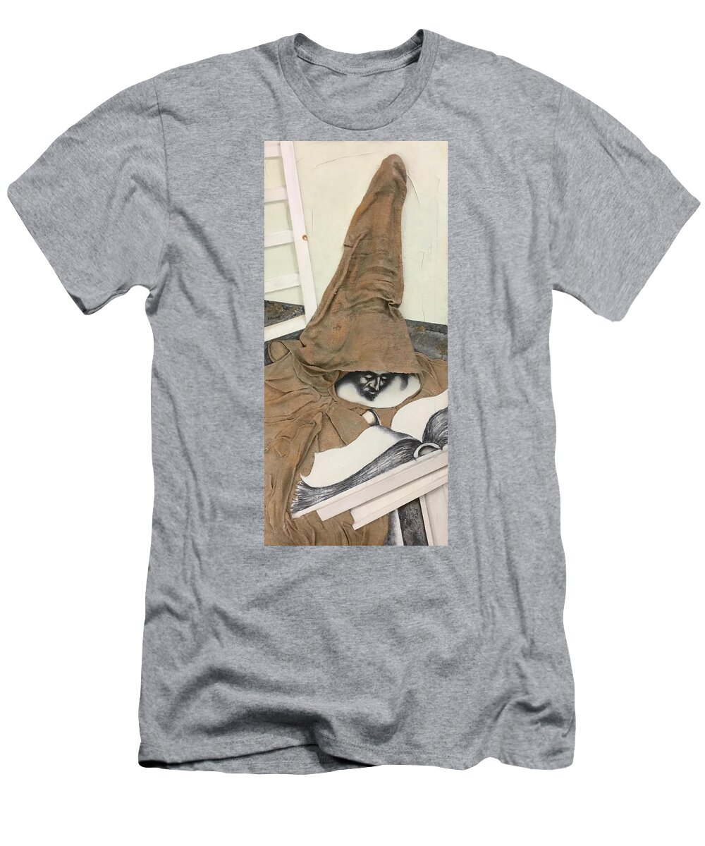 Ricardosart37 T-Shirt featuring the painting Monk 1 by Ricardo Penalver deceased