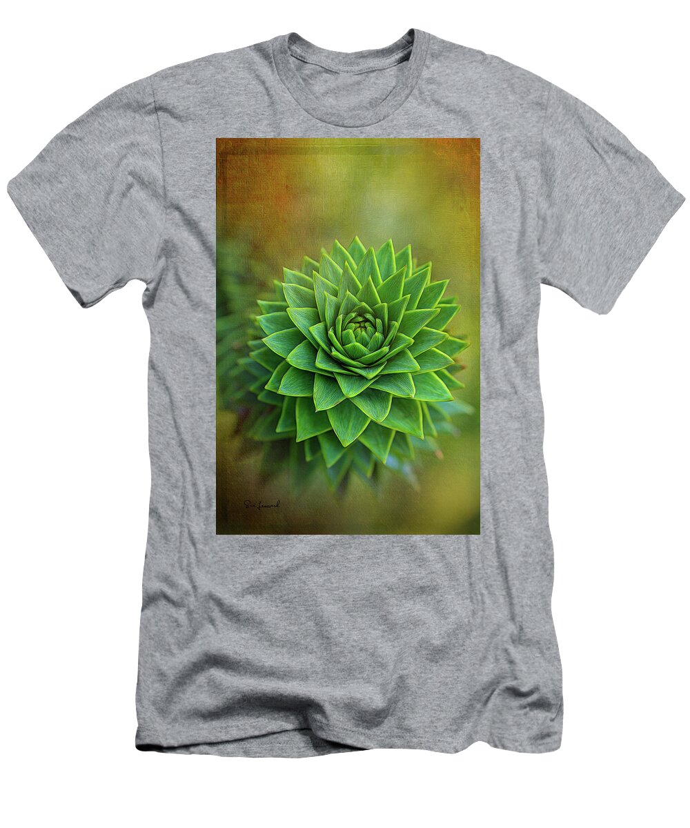 Blooms T-Shirt featuring the photograph Monkey Puzzle Tree by Sue Leonard