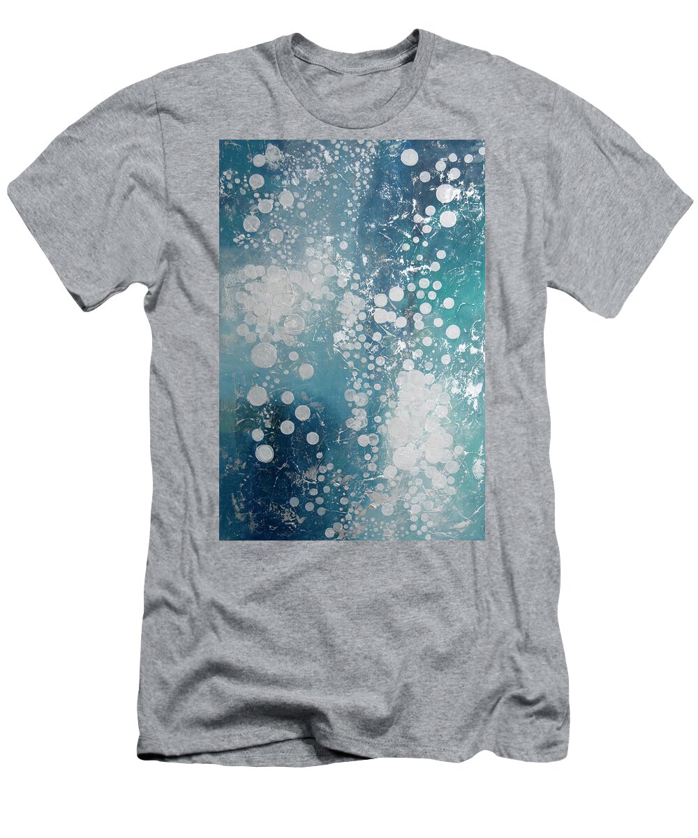 Abstract T-Shirt featuring the mixed media Moon Beams by Linda Bailey