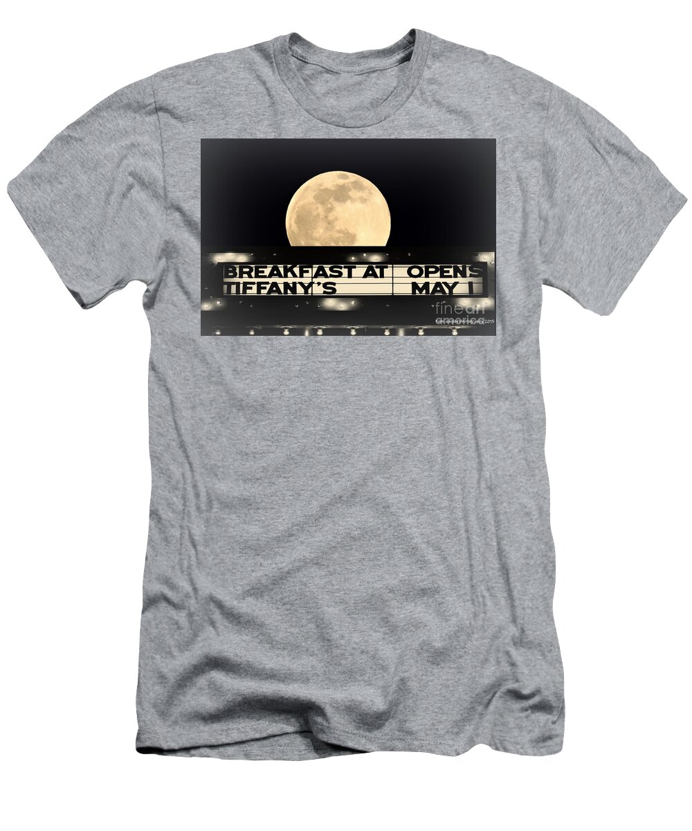 Photo T-Shirt featuring the photograph Moon Over Tiffany's by Tami Quigley