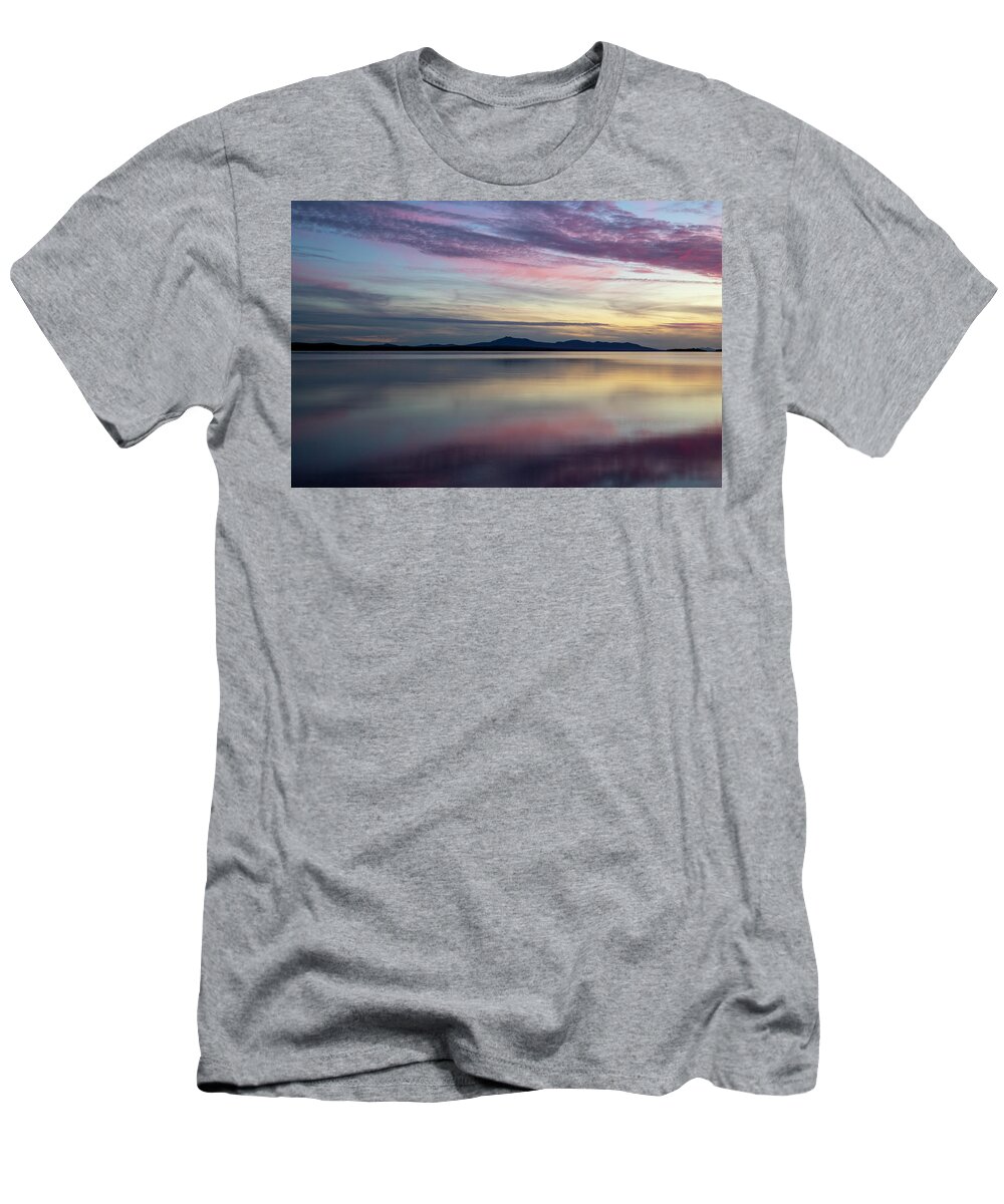 Moosehead Lake Sunset Reflection T-Shirt featuring the photograph Moosehead Lake Sunset Reflection by Dan Sproul