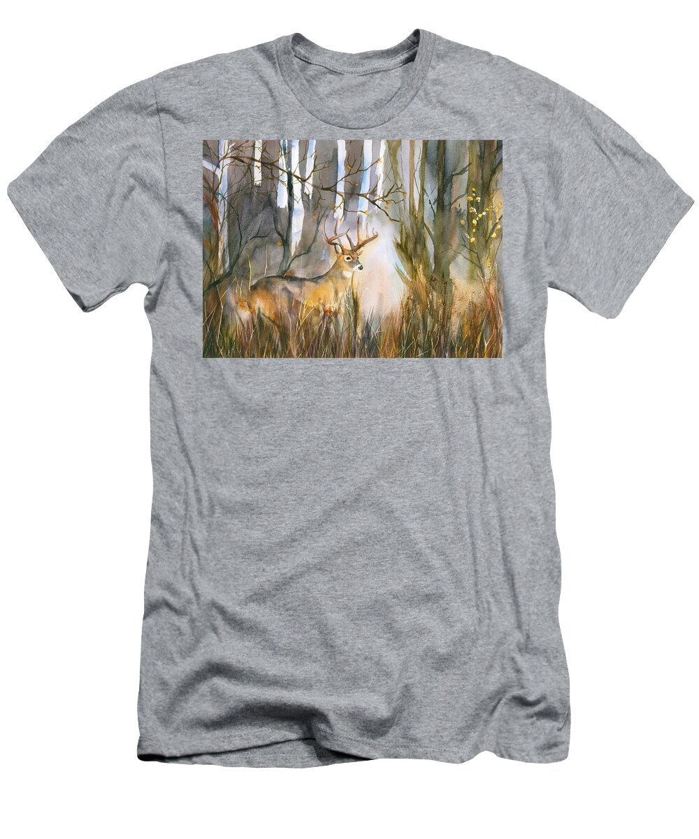 Animal T-Shirt featuring the painting Morning Spirits by Hiroko Stumpf
