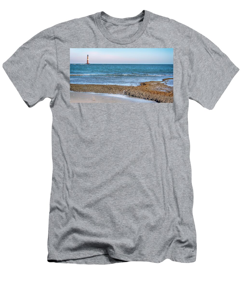 South T-Shirt featuring the photograph Morris Island Lighthouse by WAZgriffin Digital