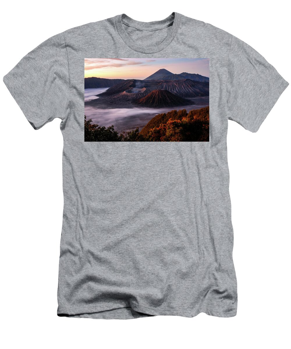 Mount T-Shirt featuring the photograph Kingdom Of Fire - Mount Bromo, Java. Indonesia by Earth And Spirit