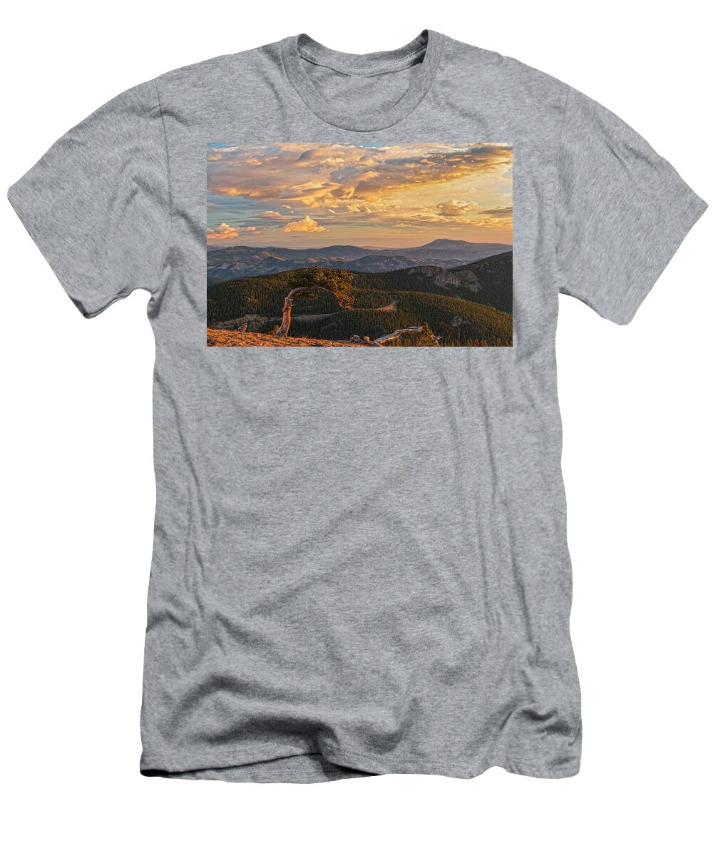 Colorado T-Shirt featuring the photograph Mt. Evans Sunrise Vista by Angelo Marcialis