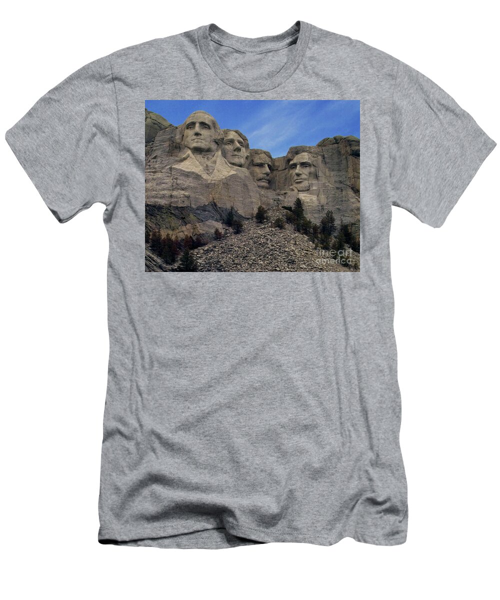 Monument T-Shirt featuring the photograph Mt Rushmore by Kimberly Blom-Roemer