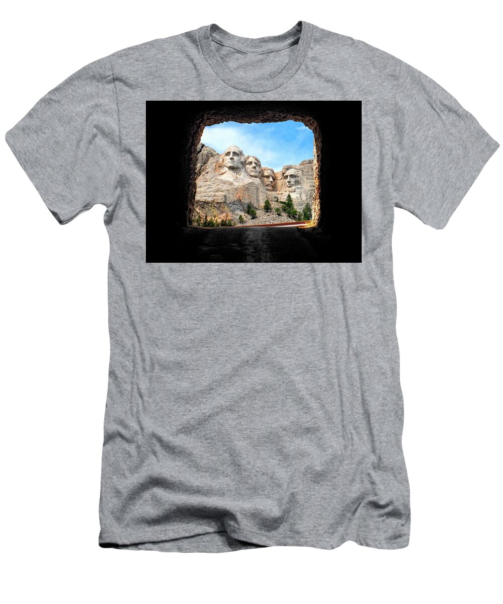David Lawson Photography T-Shirt featuring the photograph Mt Rushmore Tunnel by David Lawson