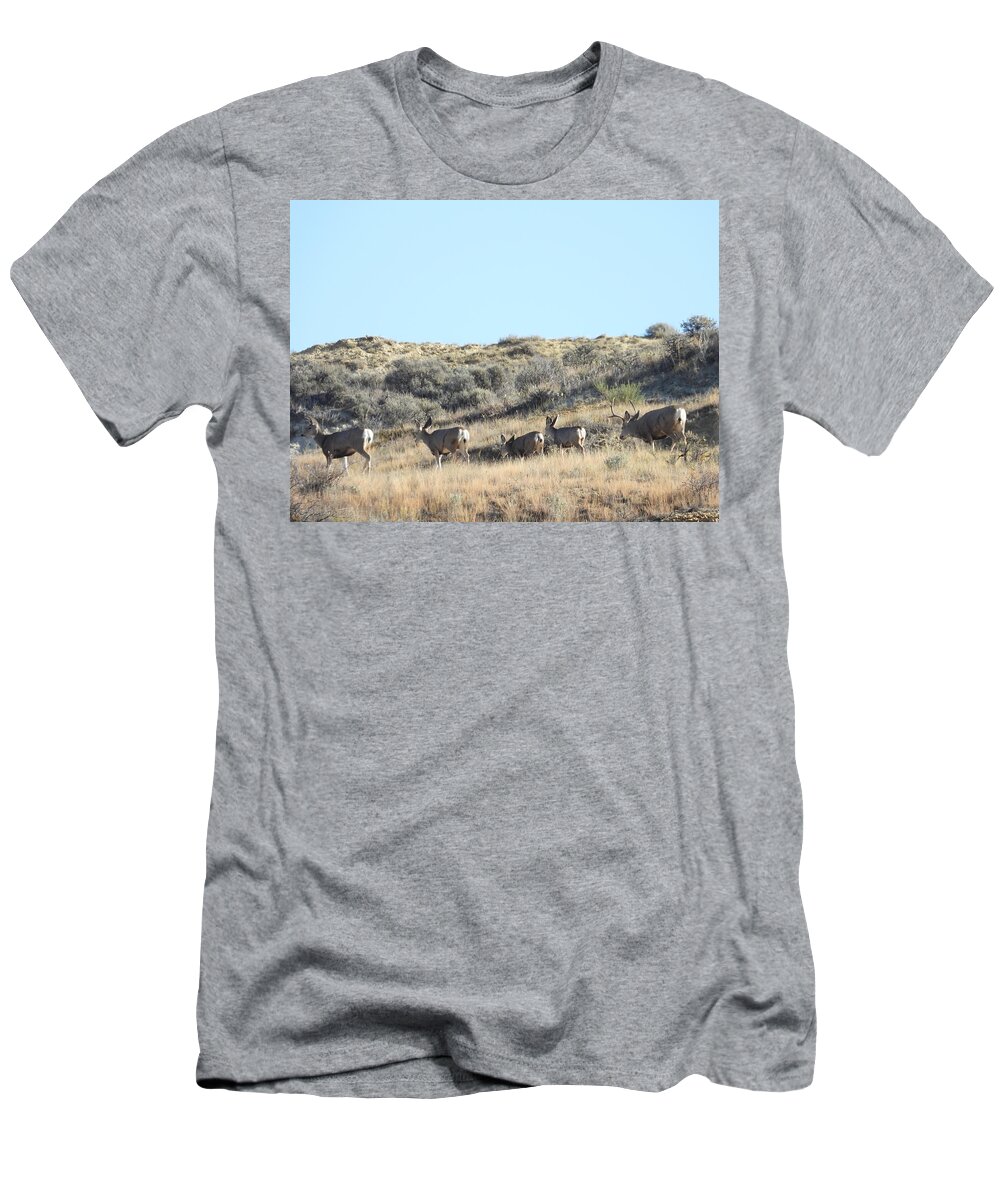 Mule Deer T-Shirt featuring the photograph Mule Deer Herd by Amanda R Wright