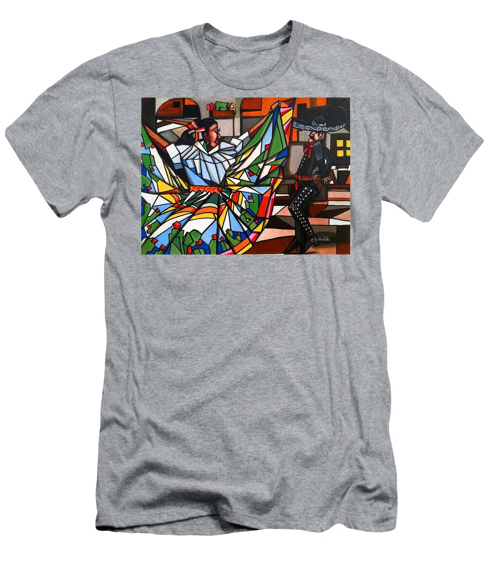 My Roots T-Shirt featuring the painting My Roots by Ruben Archuleta - Art Gallery