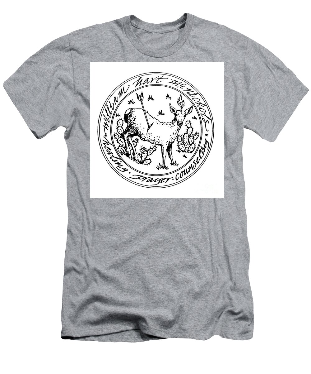 My Totem Wounded Deer T-Shirt featuring the drawing My Totem Wounded Deer by William Hart McNichols