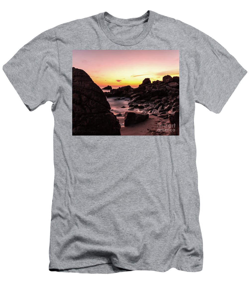 Seascape T-Shirt featuring the photograph Mystic Little Corona Beach California by Abigail Diane Photography