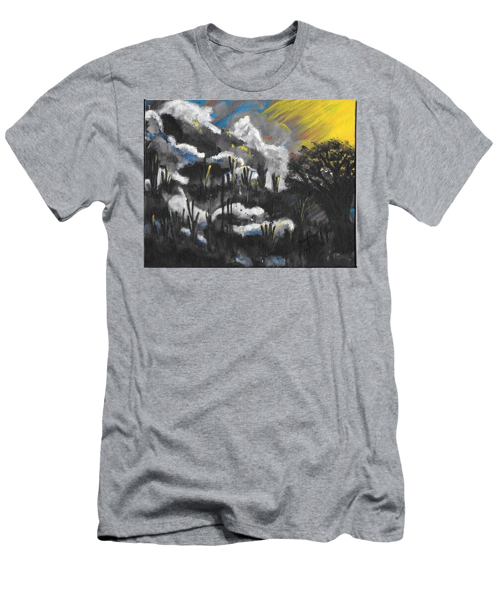 Mystical T-Shirt featuring the painting Mystical Mirage by Esoteric Gardens KN