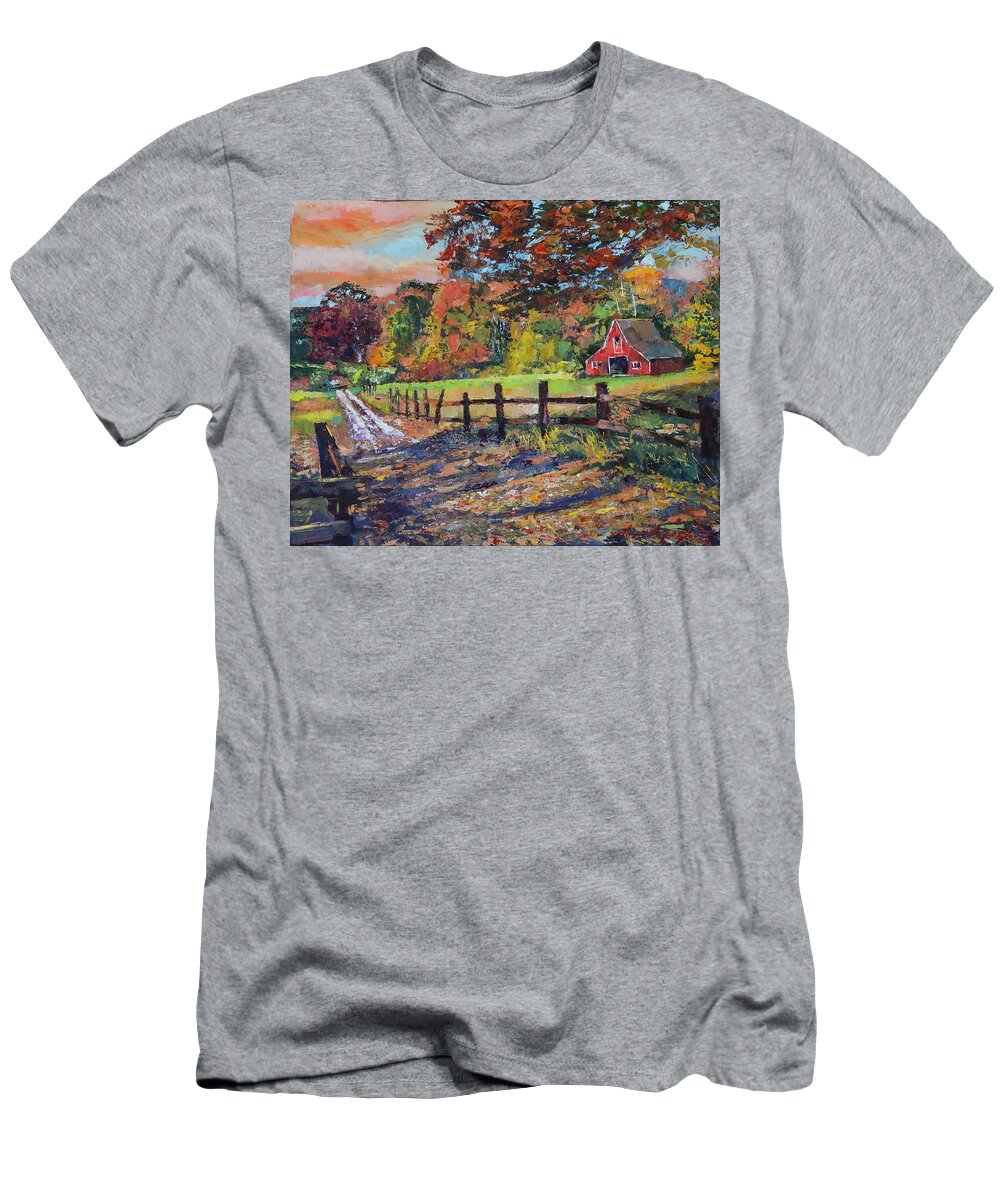 Landscape T-Shirt featuring the painting New England Colors by David Lloyd Glover