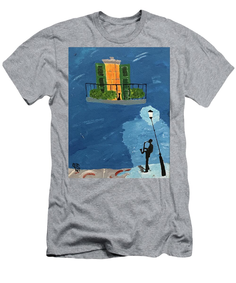  T-Shirt featuring the painting New Orleans Blues by John Macarthur
