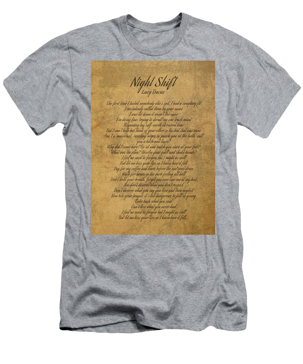 Night Shift by Lucy Dacus Vintage Song Lyrics on Parchment Art Print by  Design Turnpike - Pixels Merch