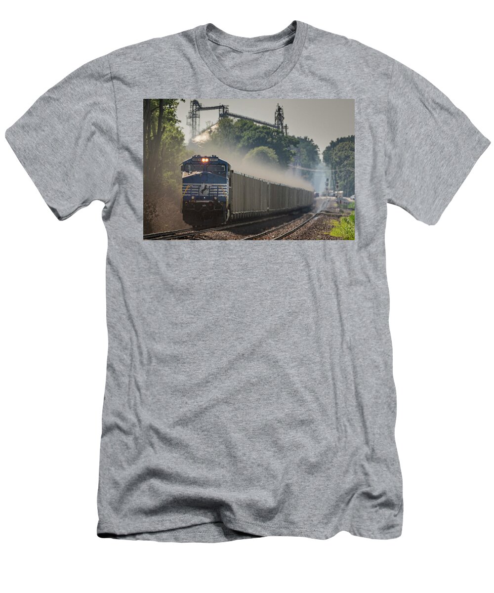 Railroad T-Shirt featuring the photograph Norfolk Southern 4001 Sonic Bonnet at Princeton Indiana by Jim Pearson