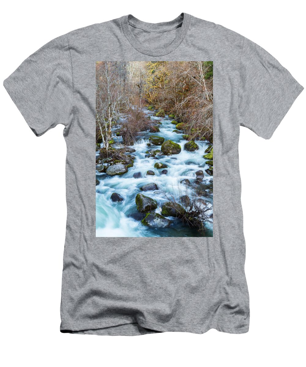 North Fork Middle Fork Willamette River T-Shirt featuring the photograph North Fork Middle Fork Willamette River by Catherine Avilez