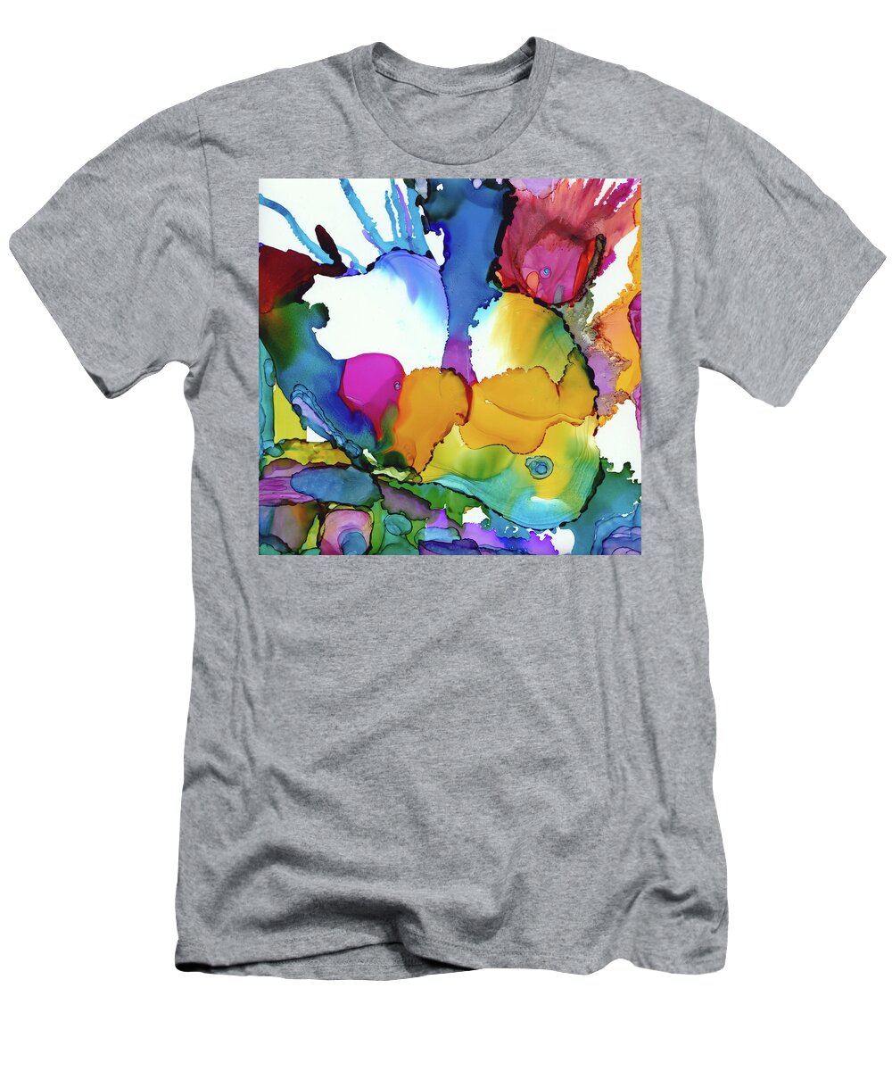Abstract T-Shirt featuring the painting Nova by Winona's Sunshyne