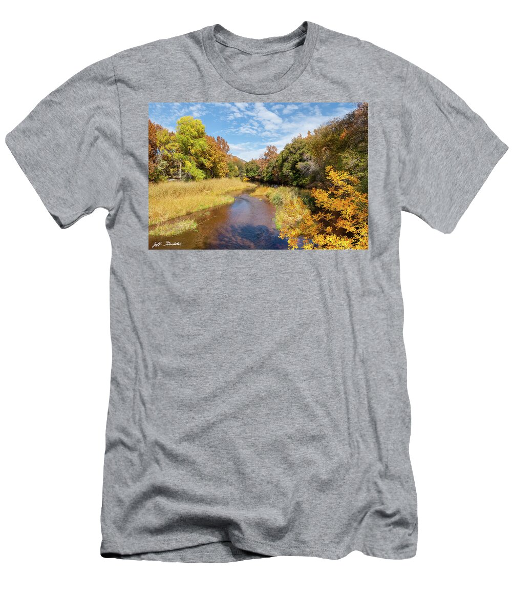 Arizona T-Shirt featuring the photograph Oak Creek in the Fall by Jeff Goulden