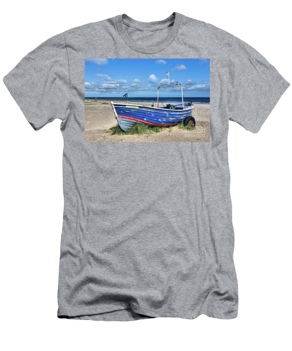 England T-Shirt featuring the photograph Old Boat, Marske-by-the-Sea by Tom Holmes Photography
