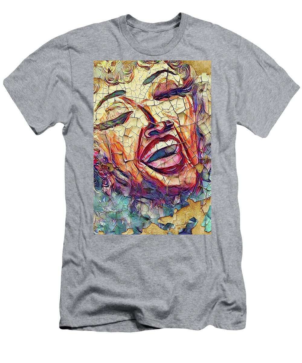  T-Shirt featuring the mixed media Old Friend by Angie ONeal