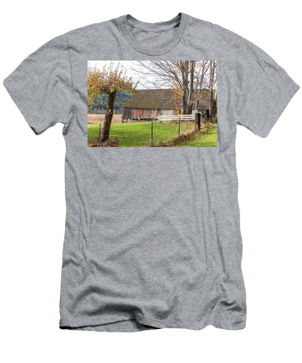 Olympic Peninsula T-Shirt featuring the photograph Olympic Peninsula Barn by Cathy Anderson