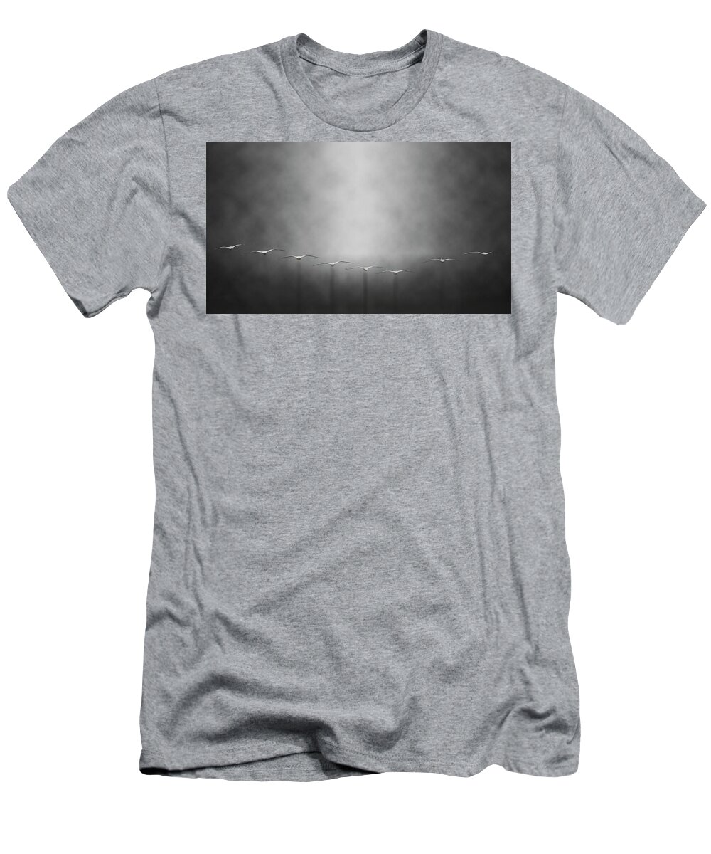Arrowhead Marsh T-Shirt featuring the photograph Ones That Got Away by Mike Gifford