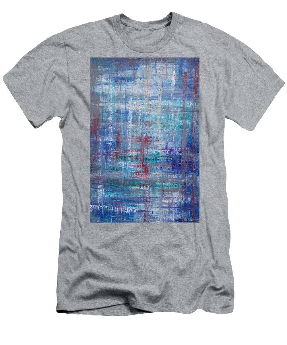 Derek Kaplan T-Shirt featuring the painting Opt.19.20 'Another Time' by Derek Kaplan