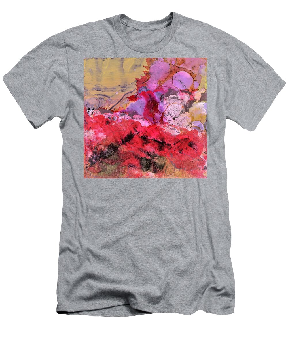 Bright T-Shirt featuring the painting Optical Confusion by Angela Marinari