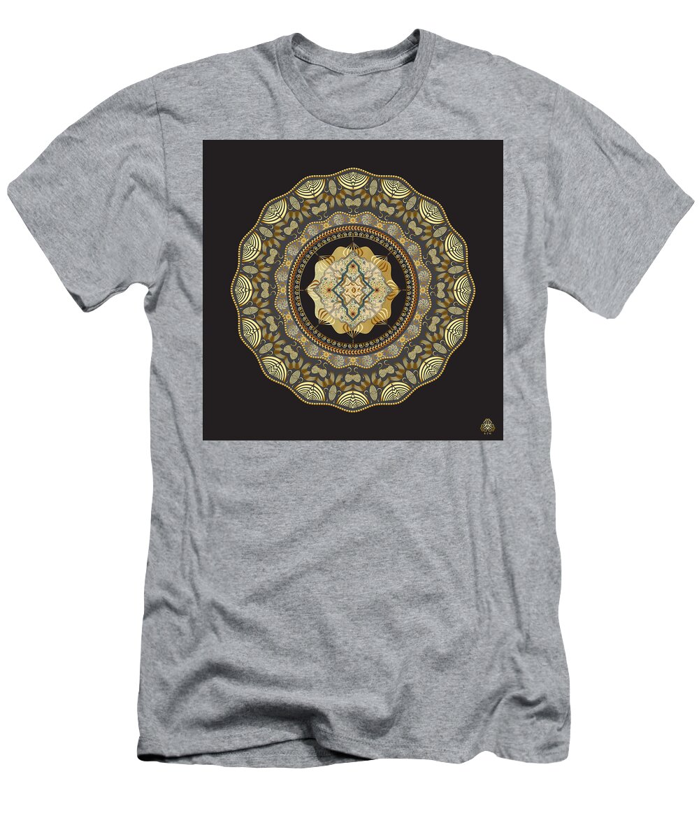 Mandala Graphic Design T-Shirt featuring the digital art Ornativo Vero Circulus No 4278 by Alan Bennington