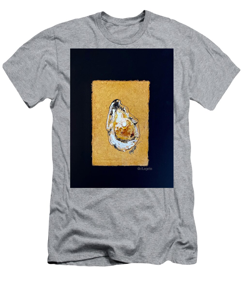 Pearls T-Shirt featuring the drawing Oysters And Pearls I by C F Legette