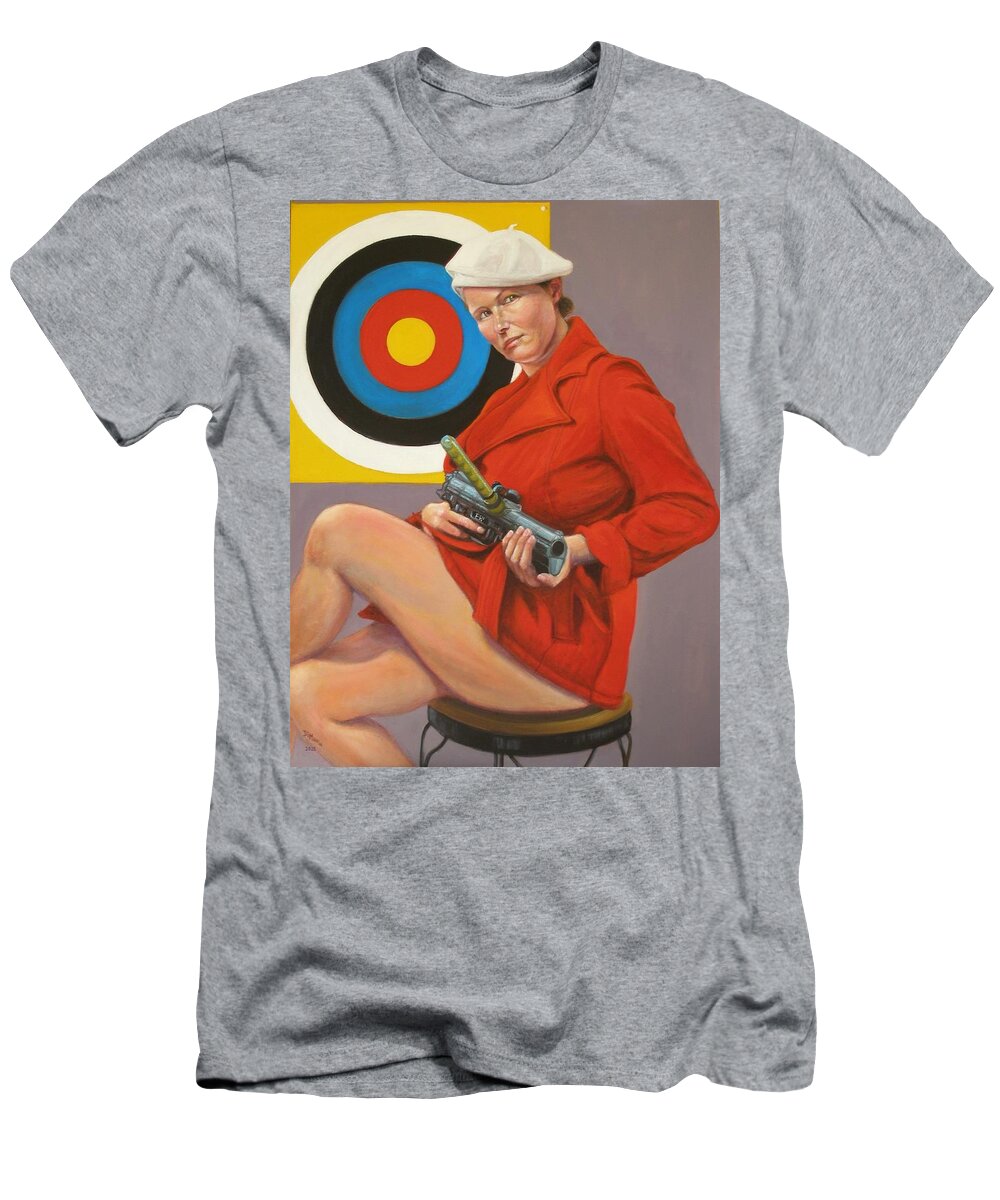 Realism T-Shirt featuring the painting Paintball Wizard #1 by Donelli DiMaria