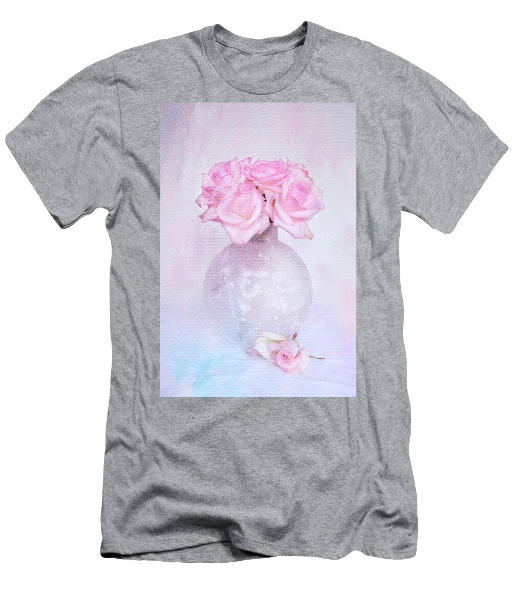 Contemporary Still Life T-Shirt featuring the photograph Painted Roses by Theresa Tahara
