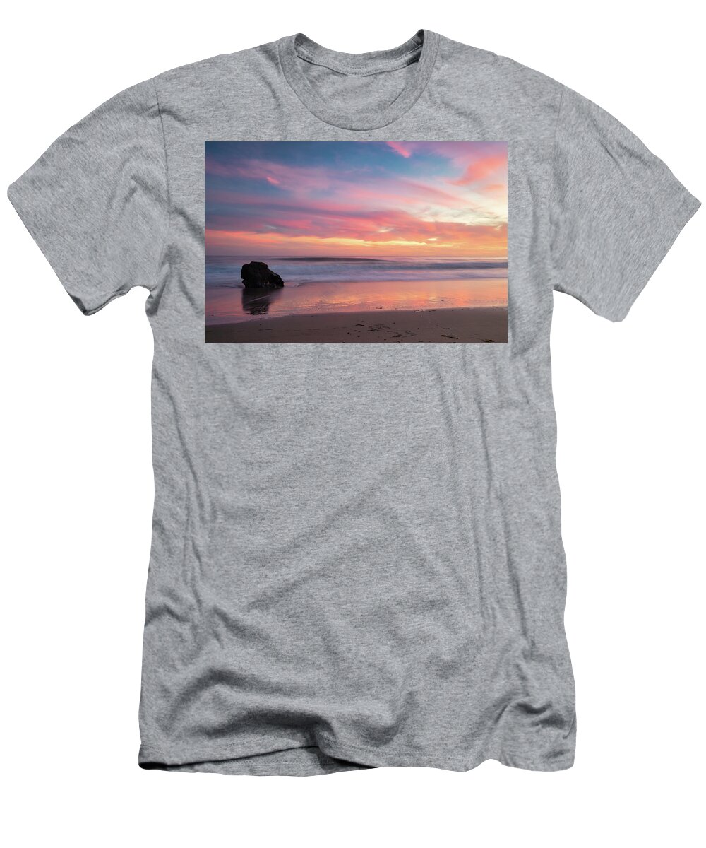 Malibu Sunset T-Shirt featuring the photograph Painted Sunset Sky in Malibu by Matthew DeGrushe