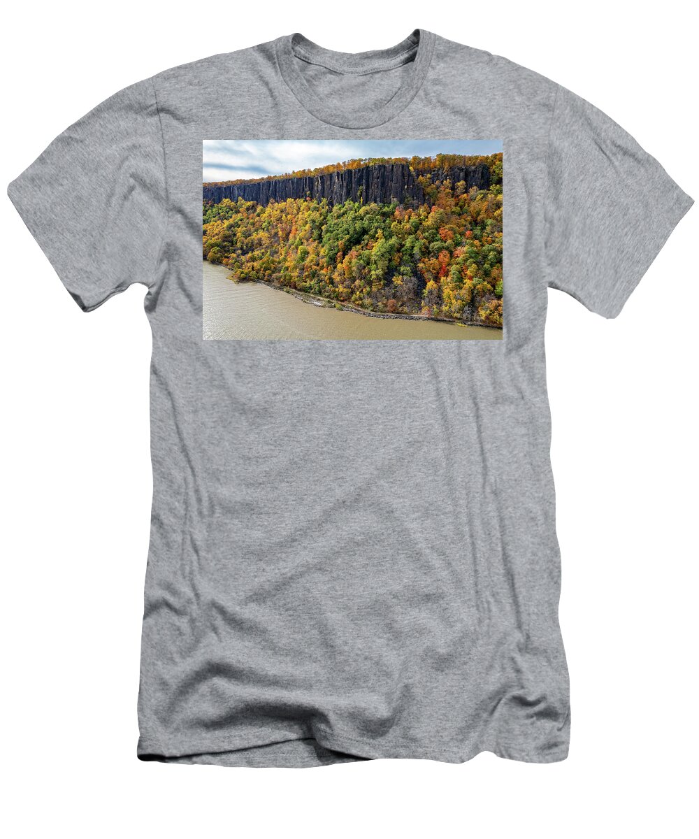 Autumn T-Shirt featuring the photograph Palisade Cliffs in Autumn 2 by Kevin Suttlehan