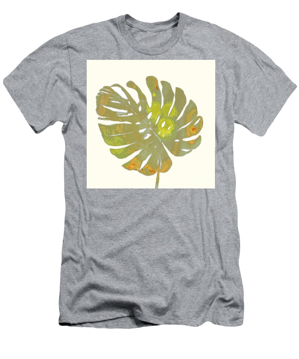 Palm T-Shirt featuring the painting Palm leaf - abstract by Vesna Antic