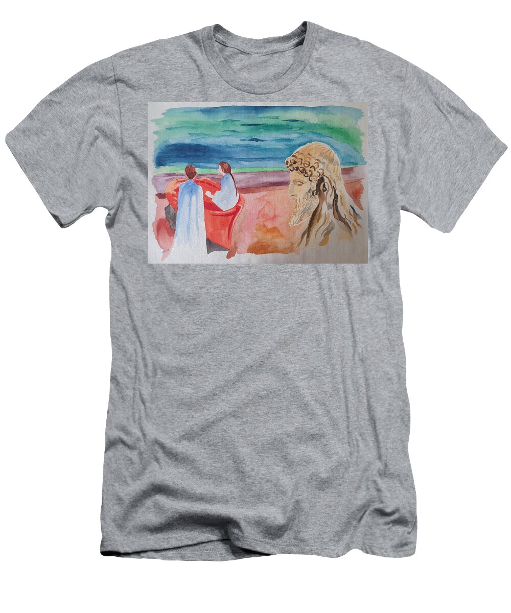 Masterpiece Paintings T-Shirt featuring the painting Past and Future by Enrico Garff