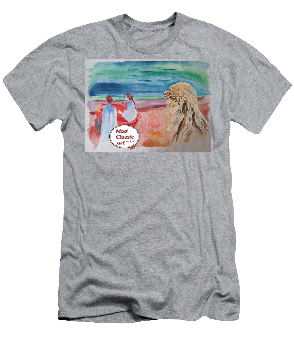 Masterpiece Paintings T-Shirt featuring the painting Past and Future ModClassic Art by Enrico Garff